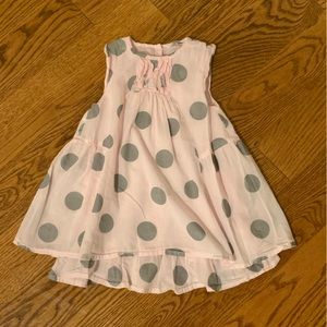 3Pommes - Light Pink Dress with Grey Polka Dots